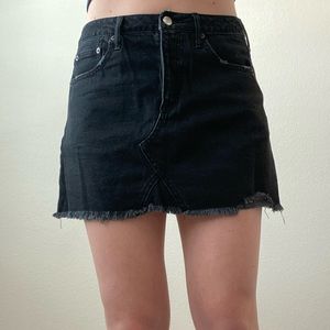 Black jean skirt